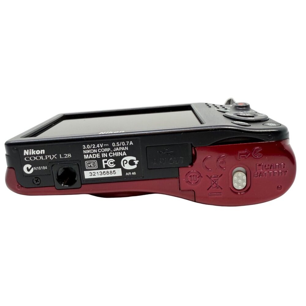 Nikon Coolpix L28 20.1 MP Digital Camera - Red - W/Box - Tested/Works - Picture 7 of 8